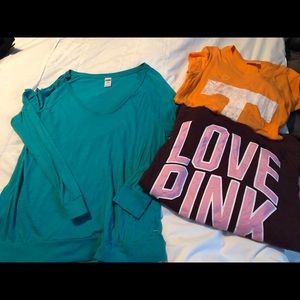 Lot of 6 Victoria’s Secret PINK shirts size Large